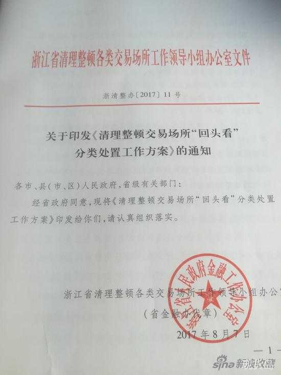 浙江省清理整顿“白名单”